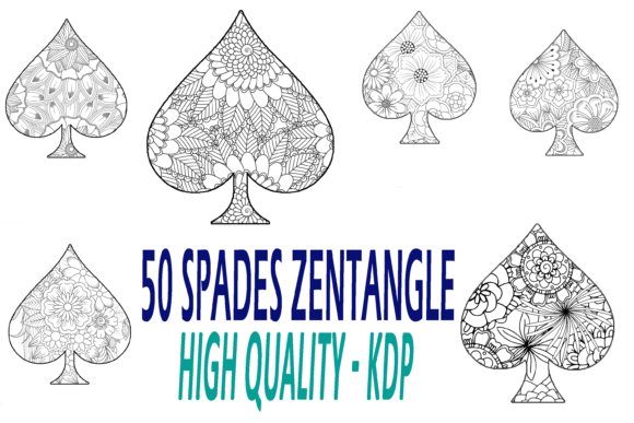 50 Zentangle Spades Vol 1: A Creative Escape for Mind and Soul