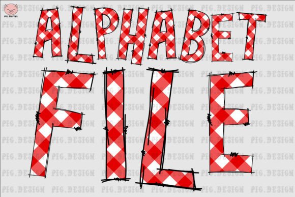 Christmas Caro Doodle Font Alphabet Png