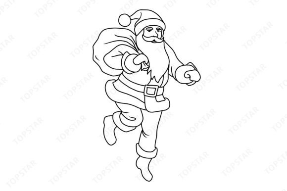Christmas Santa Coloring Graphic Design