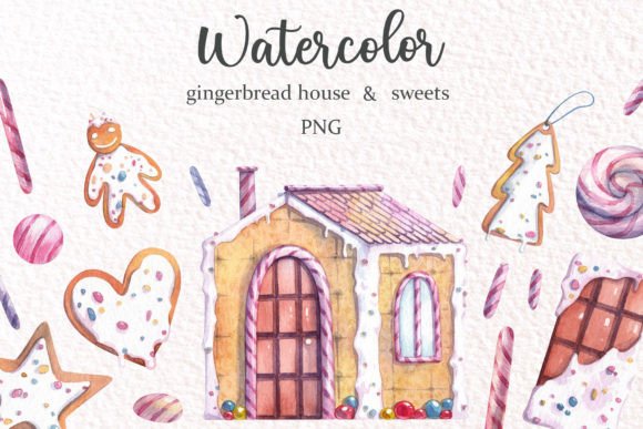 Cute Gingerbread PNG Holiday Set