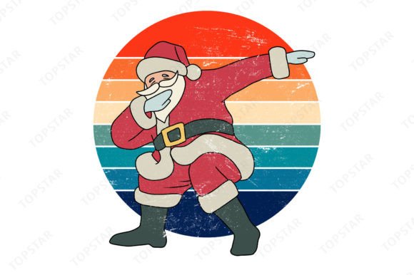 Dabbing Christmas Santa Retro Graphic: A Versatile Design for Holiday Creations