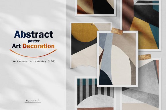Geometric Pattern Abstract Set Pack: A Versatile Resource for Creative and Professional Workflows