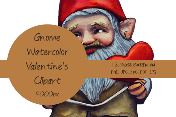 Gnome Watercolor Valentine’s Clipart: A Versatile Resource for Creative Projects