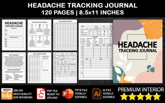 Headache Tracking Journal Interior