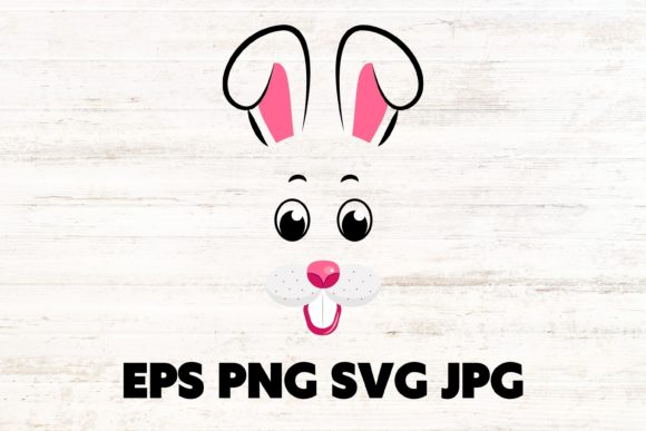 Kawaii Bunny Face SVG PNG