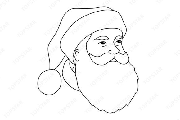 Santa Claus Face Coloring Graphic: A Versatile Tool for Creative Expression