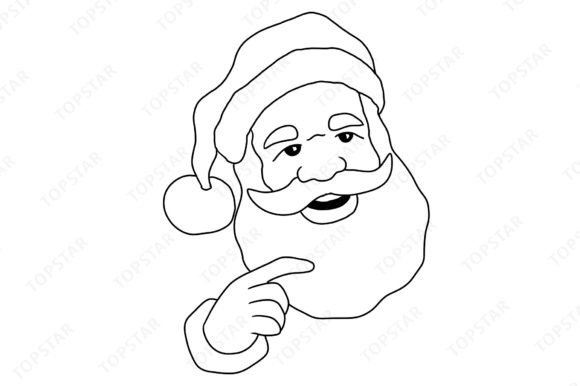 Santa Vintage Style Retro Design Graphic